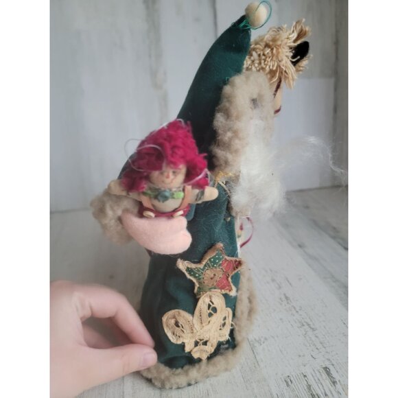 Unique Santa clause green cloak pony gifts xmas home decor - Picture 4 of 9